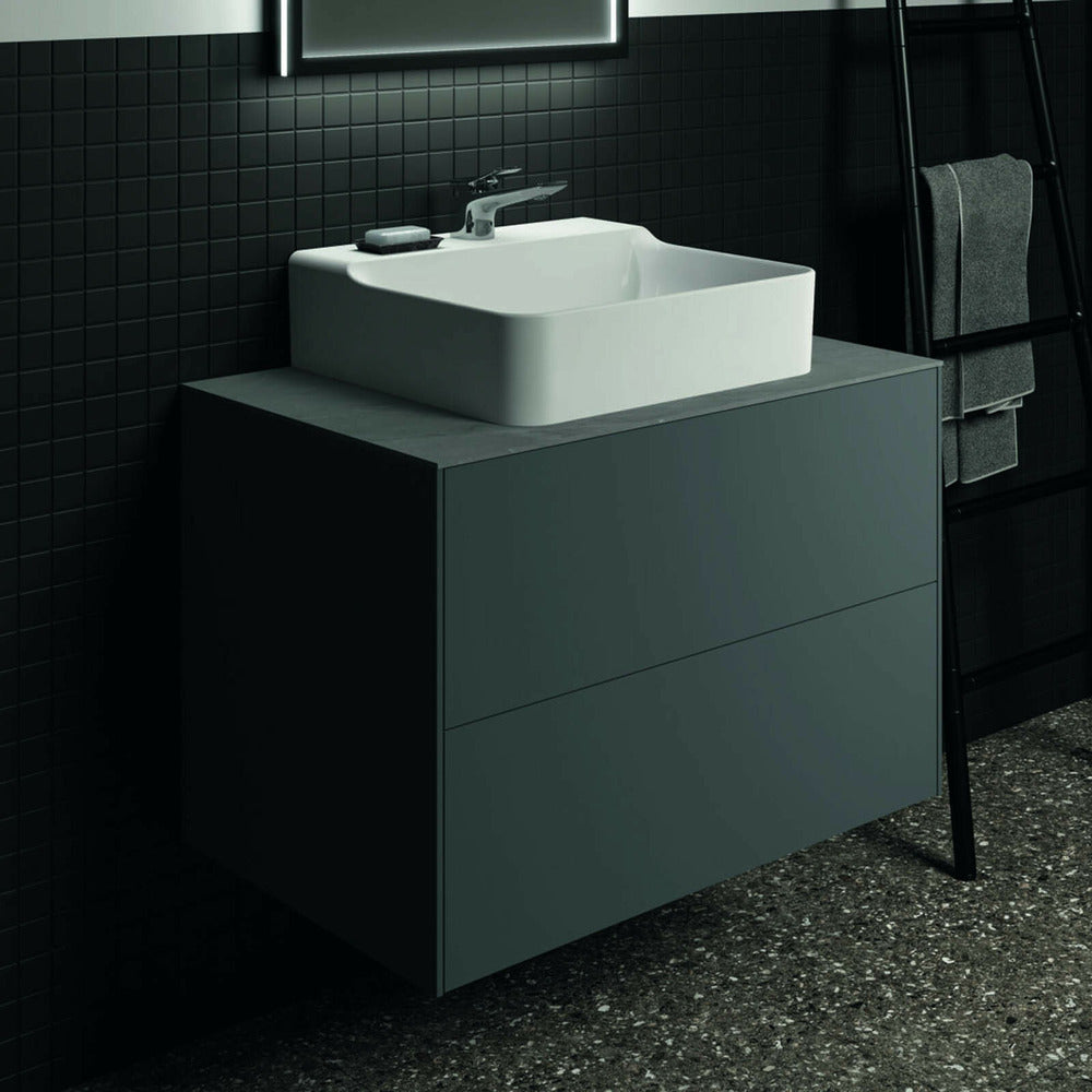 Долна висяща секция Ideal Standard Atelier Conca антрацит мат 2 шкафчета 80 см