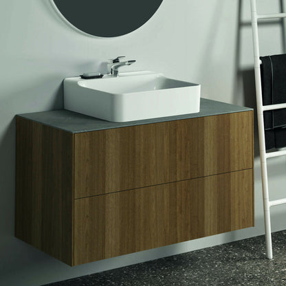 Шкаф за баня Ideal Standard Atelier Conca, тъмен орех, 2 чекмеджета, 100 см