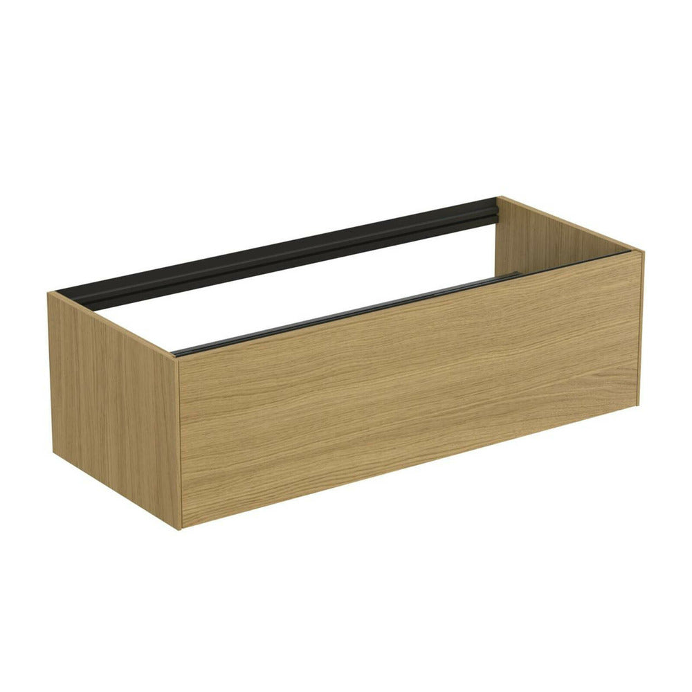 Ideal Standard Atelier Conca Wall-Mounted Base Cabinet Light Oak Finish 1 Drawer 120 cm