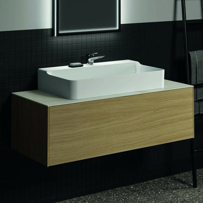 Ideal Standard Atelier Conca Wall-Mounted Base Cabinet Light Oak Finish 1 Drawer 120 cm