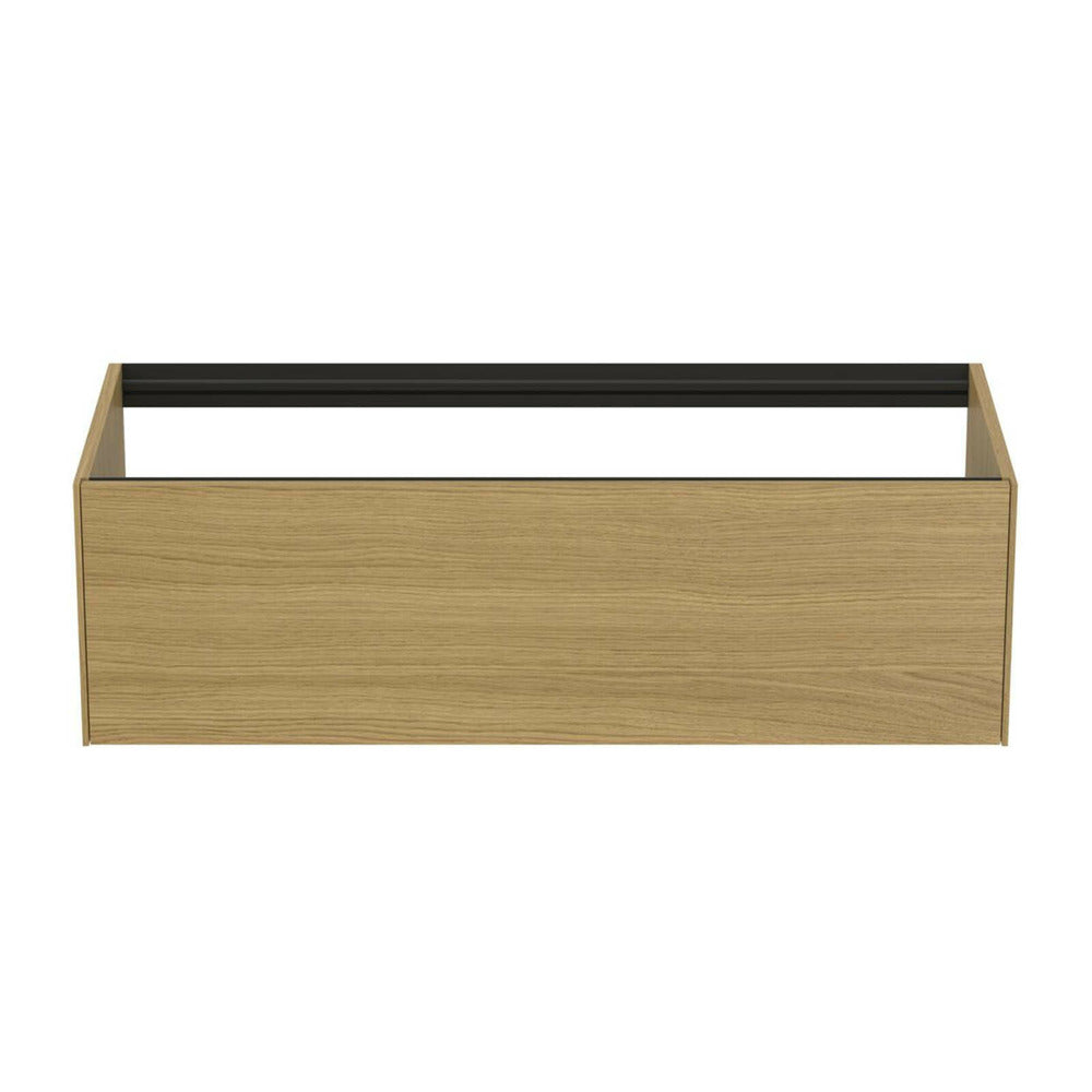 Ideal Standard Atelier Conca Wall-Mounted Base Cabinet Light Oak Finish 1 Drawer 120 cm