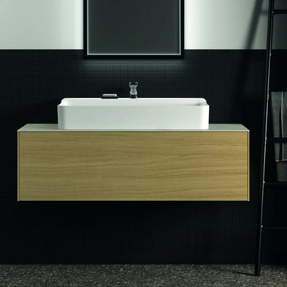 Ideal Standard Atelier Conca Wall-Mounted Base Cabinet Light Oak Finish 1 Drawer 120 cm