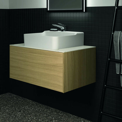 Висящ шкаф Ideal Standard Atelier Conca, светъл дъб, 1 чекмедже, 80 см