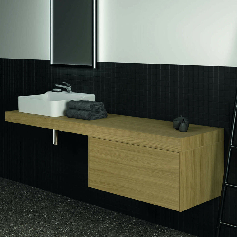 Висящ шкаф Ideal Standard Atelier Conca, светъл дъб, 1 чекмедже, 80 см