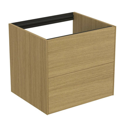 Суспендиран шкаф за баня Ideal Standard Atelier Conca, финиш дъб светъл, 2 чекмеджета, 60 см