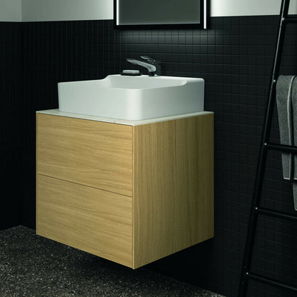 Суспендиран шкаф за баня Ideal Standard Atelier Conca, финиш дъб светъл, 2 чекмеджета, 60 см