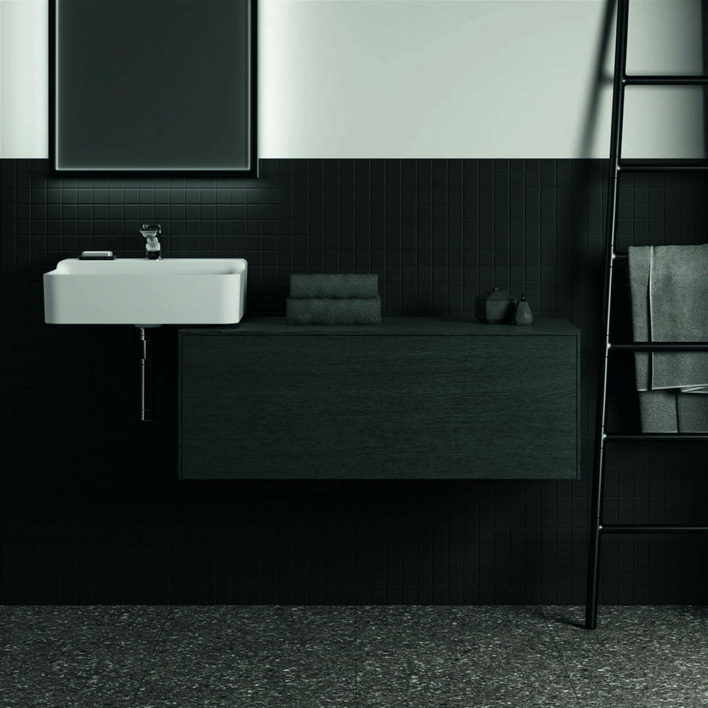 Ideal Standard Atelier Conca Wall-Mounted Base Cabinet Dark Oak Finish 1 Drawer with Top 100 cm