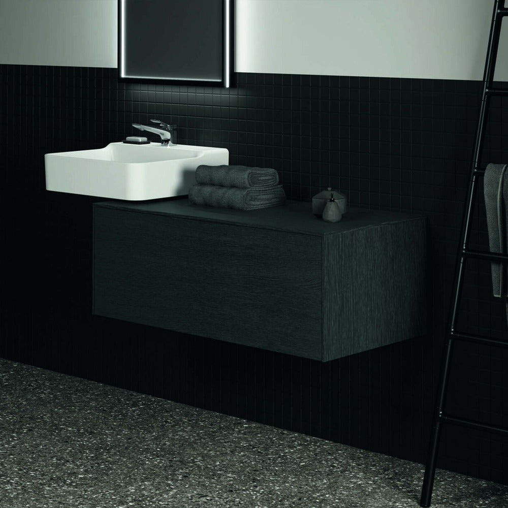 Ideal Standard Atelier Conca Wall-Mounted Base Cabinet Dark Oak Finish 1 Drawer with Top 100 cm