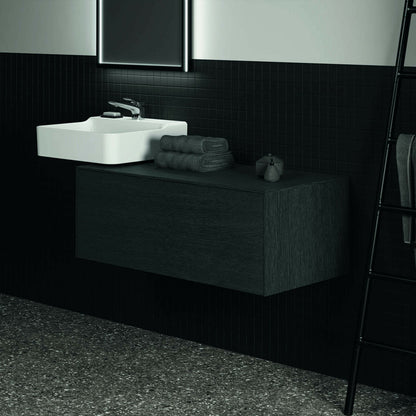 Ideal Standard Atelier Conca Wall-Mounted Base Cabinet Dark Oak Finish 1 Drawer with Top 100 cm