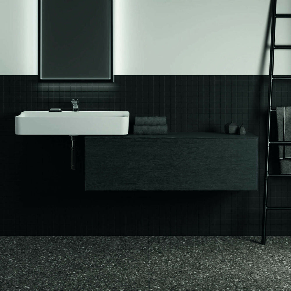 Suspended Base Cabinet Ideal Standard Atelier Conca Dark Oak Finish 1 Drawer with Top 120 cm