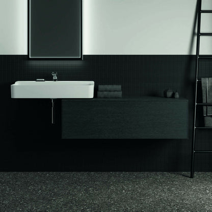 Suspended Base Cabinet Ideal Standard Atelier Conca Dark Oak Finish 1 Drawer with Top 120 cm