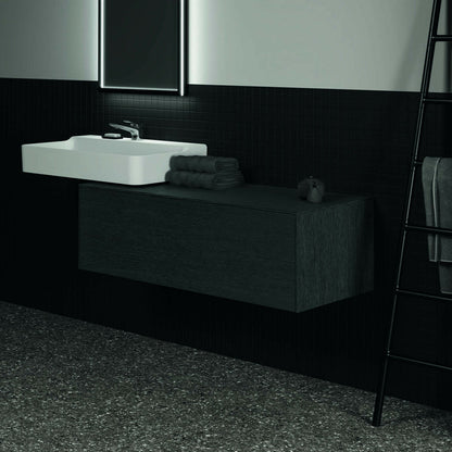 Suspended Base Cabinet Ideal Standard Atelier Conca Dark Oak Finish 1 Drawer with Top 120 cm
