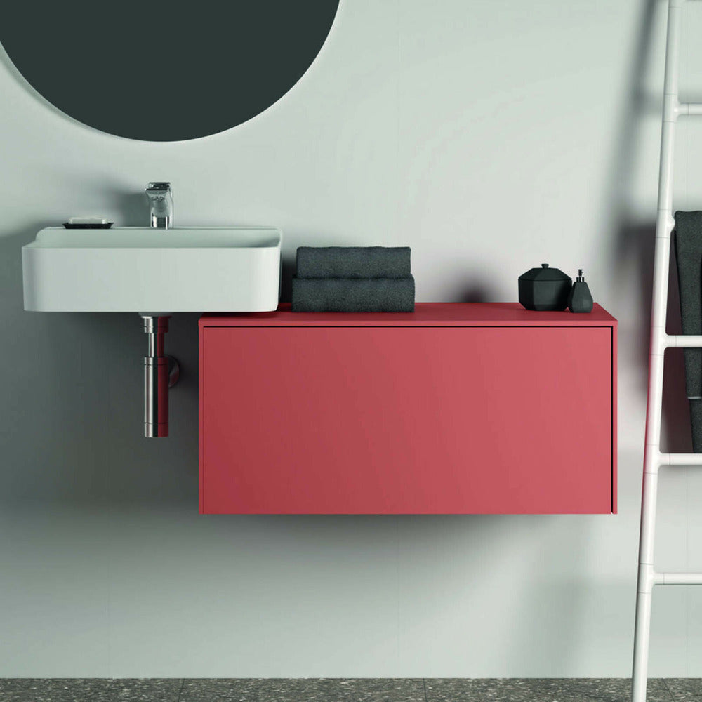 Ideal Standard Atelier Conca Wall-Mounted Base Cabinet Red - Orange Matte 1 Drawer with Top 80 cm