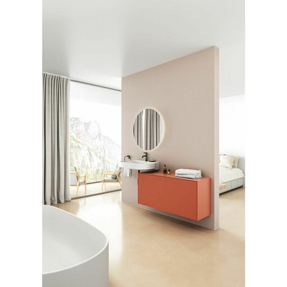 Ideal Standard Atelier Conca Wall-Mounted Base Cabinet Red - Orange Matte 1 Drawer with Top 80 cm