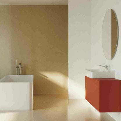 Ideal Standard Atelier Conca Wall-Mounted Base Cabinet Red - Orange Matte 1 Drawer with Top 80 cm