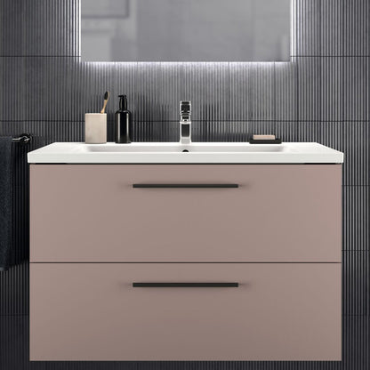 Суспендирован шкаф за баня Ideal Standard i.life B сив - матово бежов 2 чекмеджета 100 см