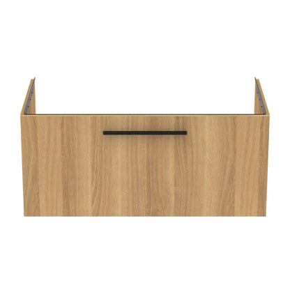 Ideal Standard i.life B Wall-Mounted Base Cabinet Natural Oak Finish 1 Drawer 100 cm
