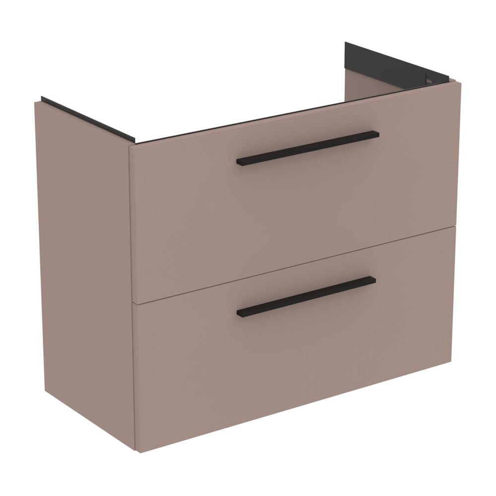Wall-mounted base cabinet Ideal Standard i.life S 2 drawers gray - beige 80 cm