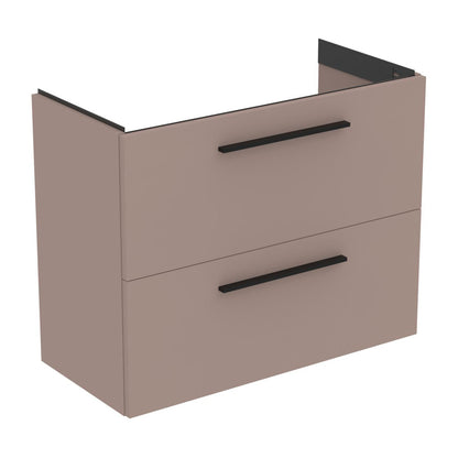 Wall-mounted base cabinet Ideal Standard i.life S 2 drawers gray - beige 80 cm