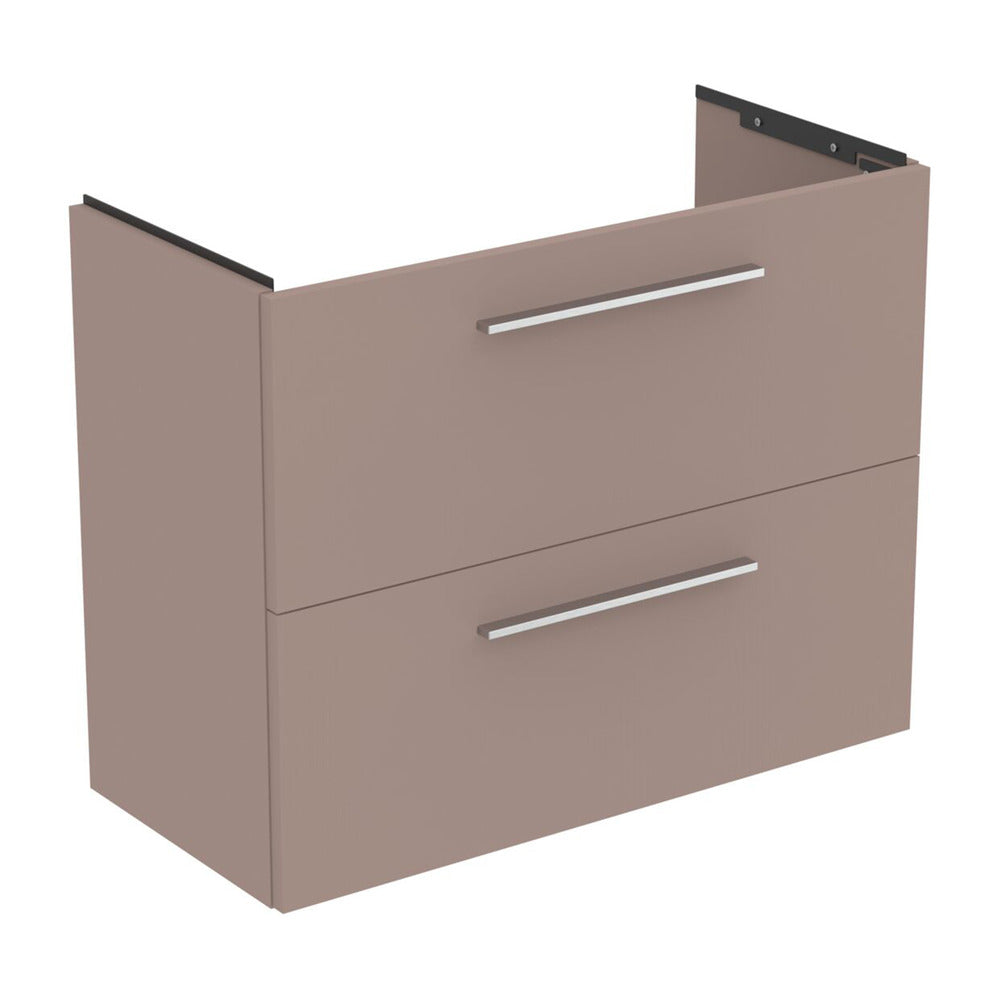 Wall-mounted base cabinet Ideal Standard i.life S 2 drawers gray - beige 80 cm