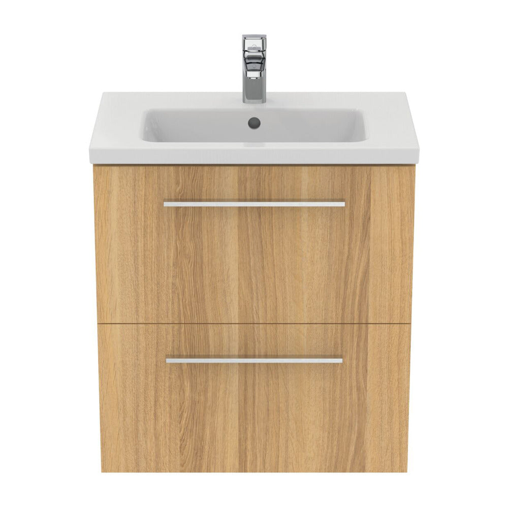 Wall-mounted base cabinet Ideal Standard i.life S 2 drawers oak 60 cm