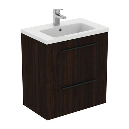 Окачен шкаф Ideal Standard i.life S 2 чекмеджета дъб кафяв 60 см