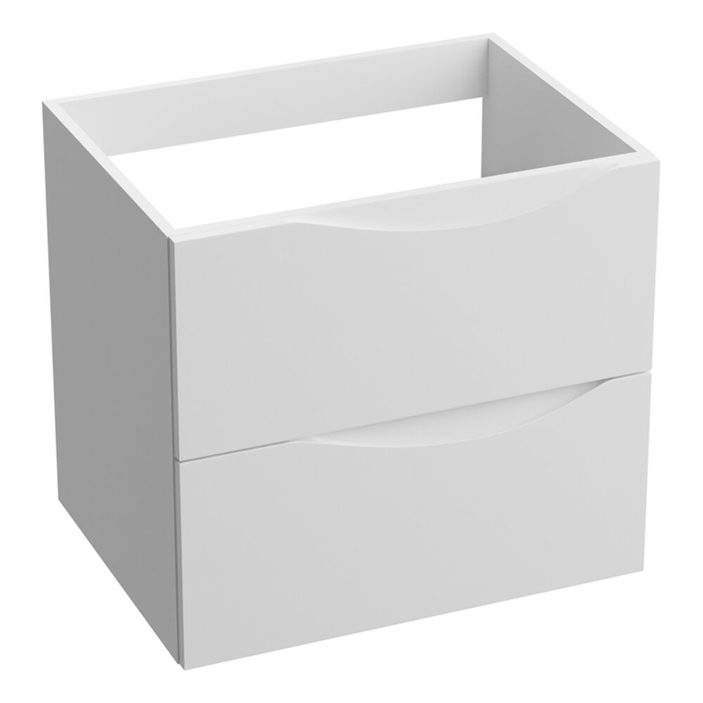 Долап за баня Rune Asger MDF 2 чекмеджета 60 cm бял гланц