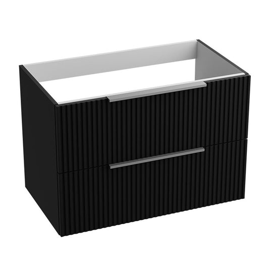 Долап за баня Rune Ivar с 2 чекмеджета 80 см матово черен