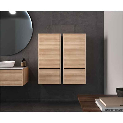 Висок шкаф за баня KolpaSan Orphia с 1 врата и 1 чекмедже 45x140 cm финиш акация