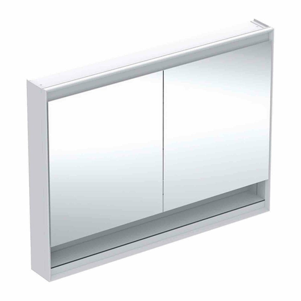 Скрин с огледало и ниша Geberit One ComfortLight 120 см бял