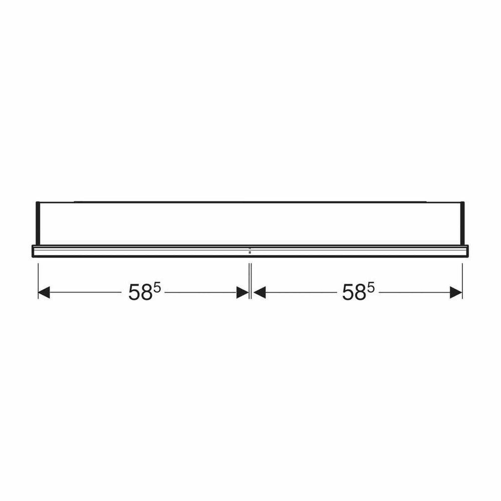 Скрин с огледало и ниша Geberit One ComfortLight 120 см бял