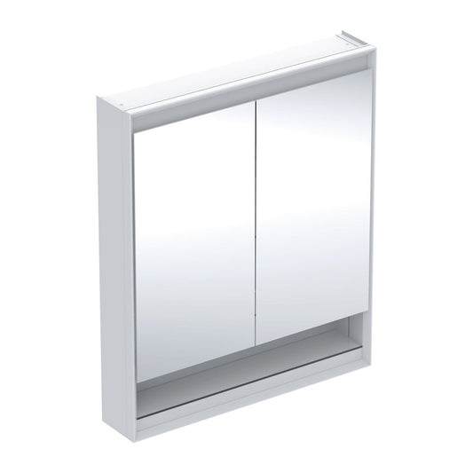 Шкаф с огледало и ниша Geberit One ComfortLight 75 см бял