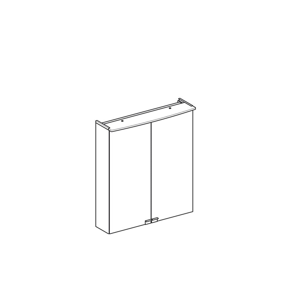 Geberit Option Basic Wall-Mounted Mirror Cabinet Matte White 60 cm