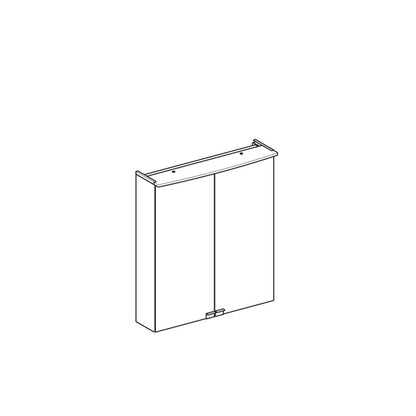 Geberit Option Basic Wall-Mounted Mirror Cabinet Matte White 60 cm