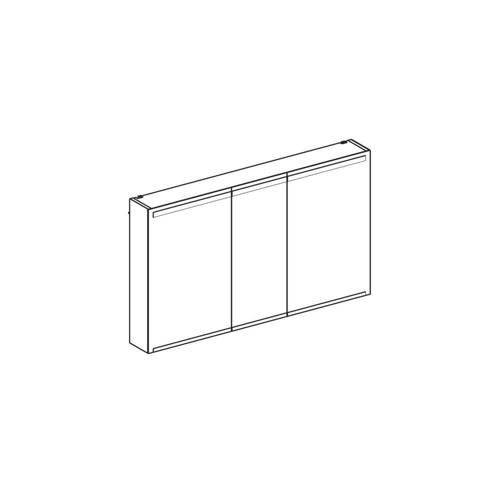 Geberit Option 120 cm Wall-Mounted Mirror Cabinet with 3 Doors