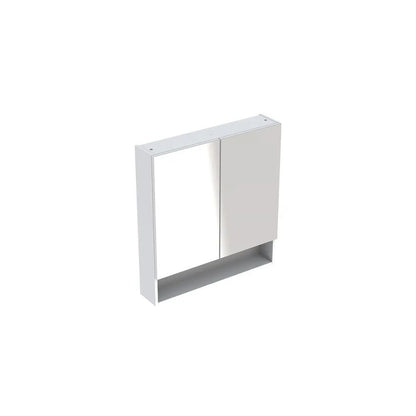 Geberit Selnova Square Wall-Mounted Mirror Cabinet White 2 Doors 79 cm