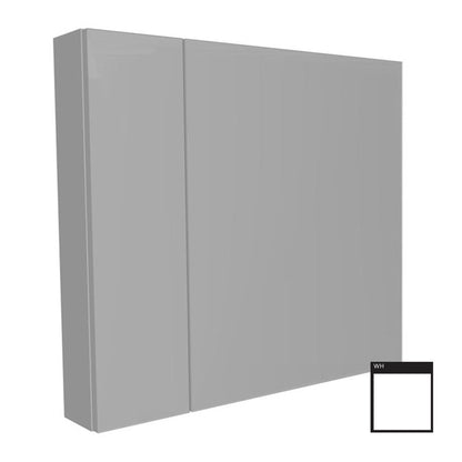 KolpaSan Naomi Wall-Mounted Mirror Cabinet White 2 Doors 80 cm