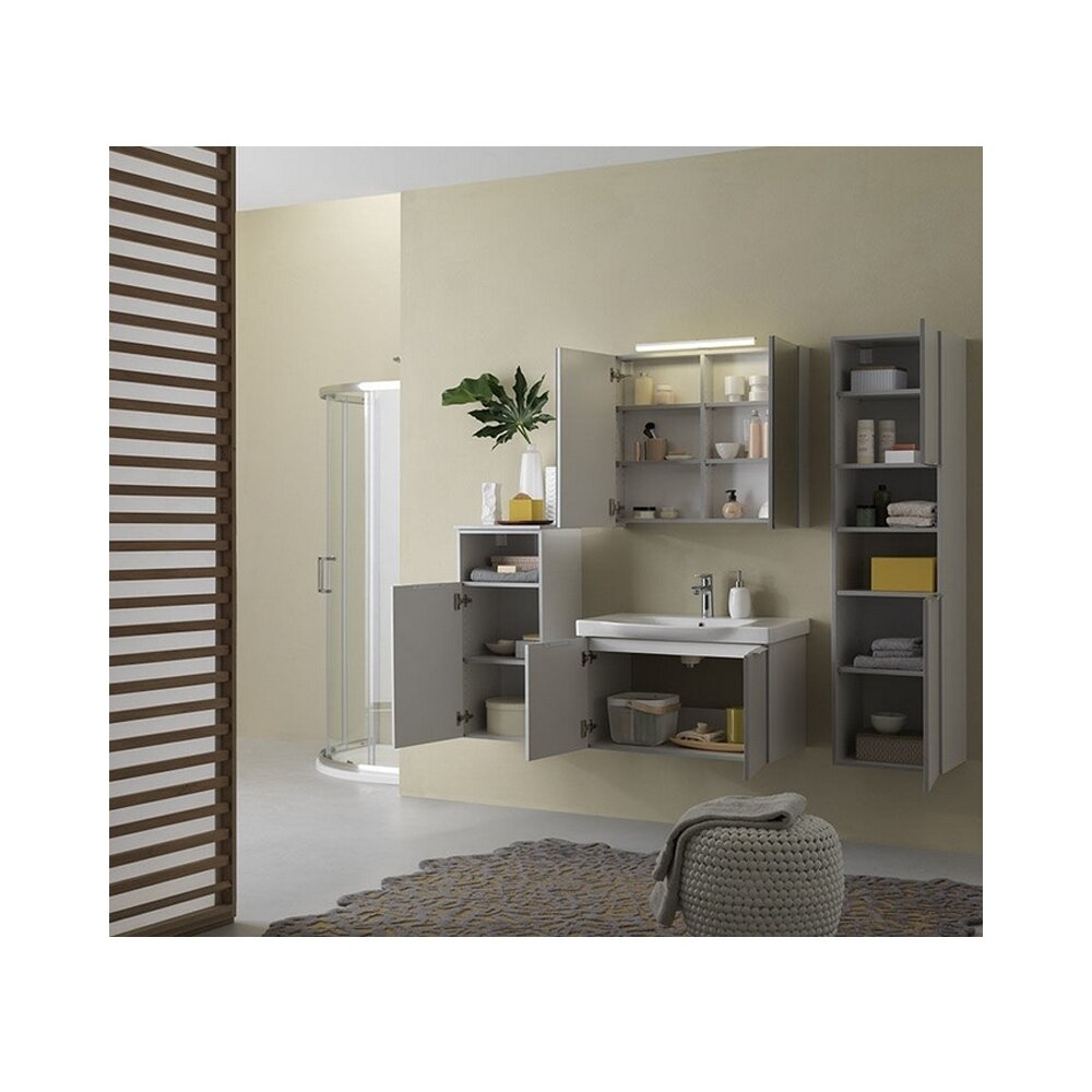Висок висящ шкаф KolpaSan Lana сив 156x40 см ПДЧ