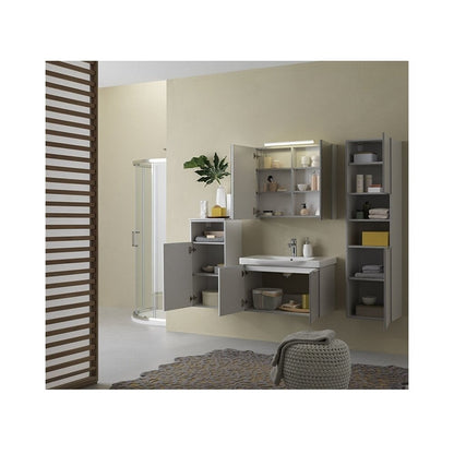 Висок висящ шкаф KolpaSan Lana сив 156x40 см ПДЧ