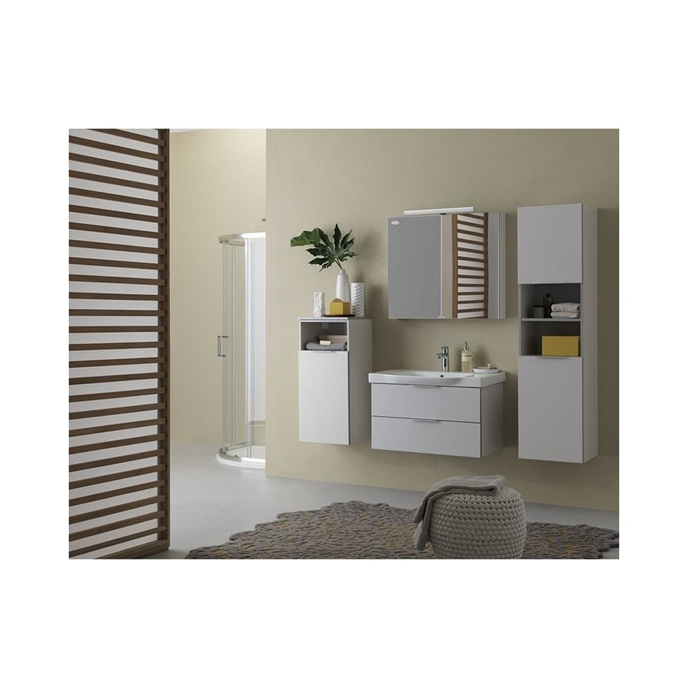 Висок висящ шкаф KolpaSan Lana сив 156x40 см ПДЧ