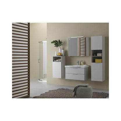 Висок висящ шкаф KolpaSan Lana сив 156x40 см ПДЧ
