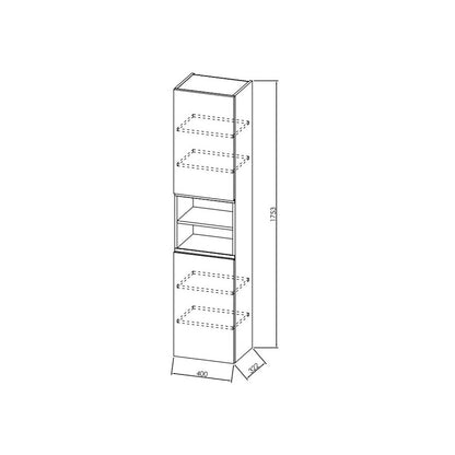 Висок окачен шкаф KolpaSan Oxana mdf с цвета салкъм 175x40 см