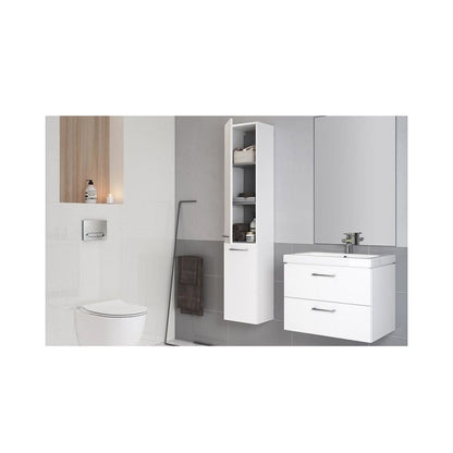 Висок стенен шкаф Cersanit Lara бял 150x30 см