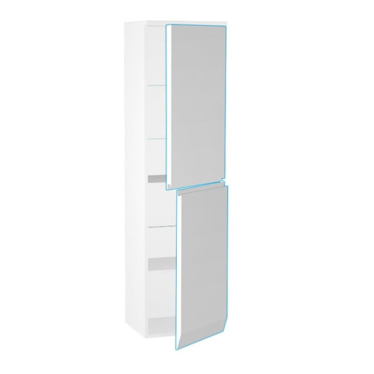 Висок окачен шкаф с врата Softclose Oristo Horyzont mdf бял 150x40 см