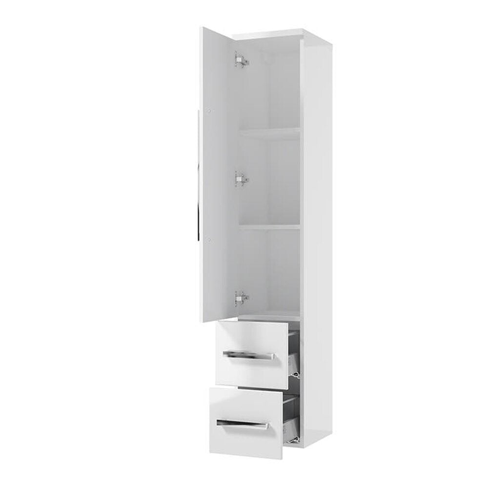 Defra Granada White Wall-Mounted Cabinet with 1 Door and 2 Drawers 30 cm