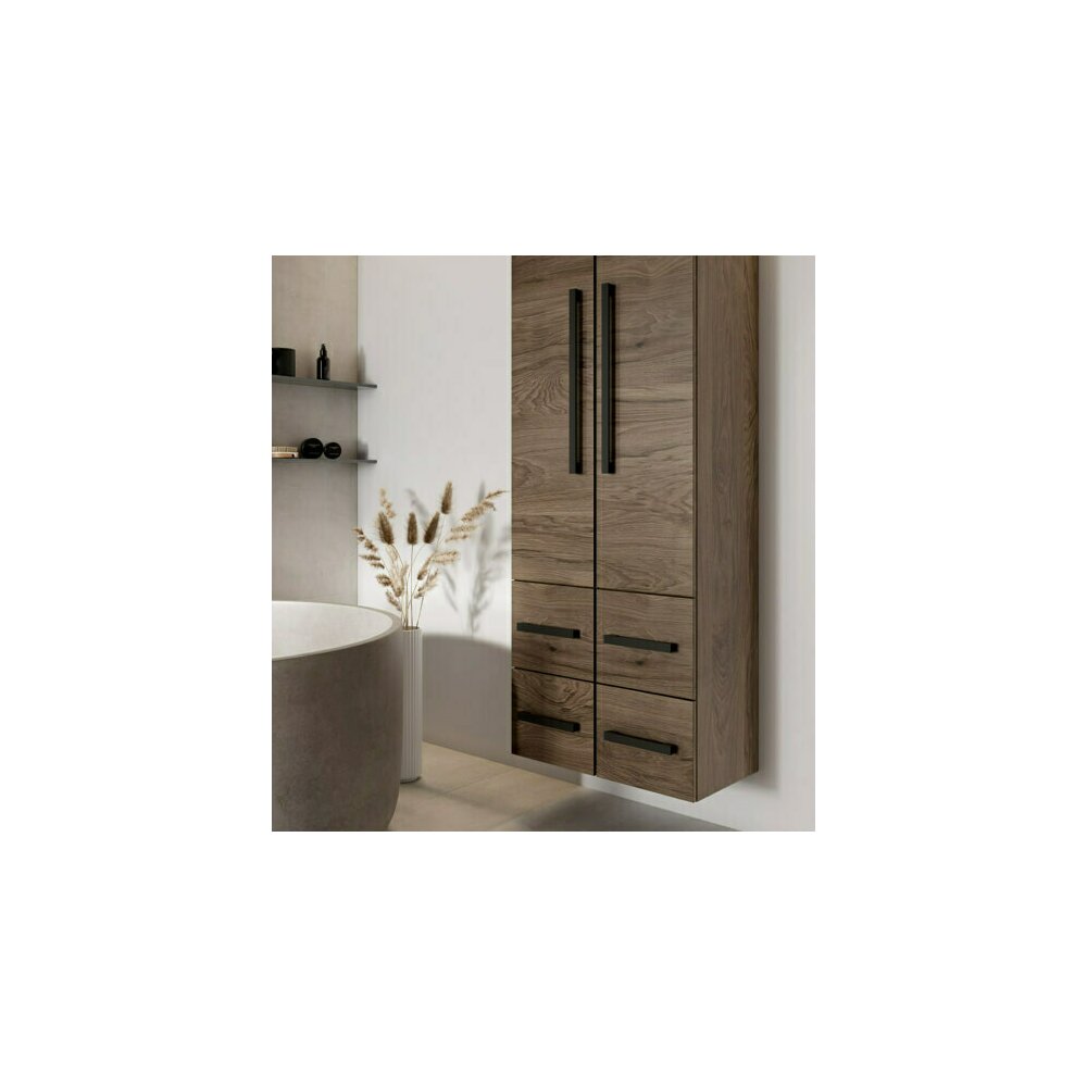 Defra Granada White Wall-Mounted Cabinet with 1 Door and 2 Drawers 30 cm