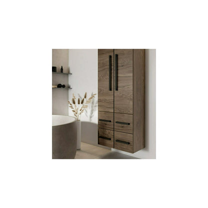 Defra Granada White Wall-Mounted Cabinet with 1 Door and 2 Drawers 30 cm