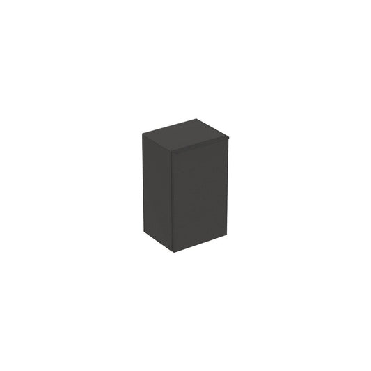 Geberit Smyle Square Medium Wall-Mounted Cabinet Dark Grey Lava 1 Door Left Hinge 36 cm