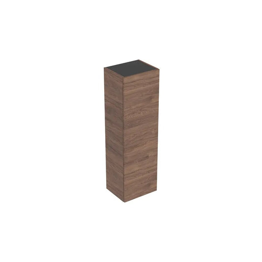 Geberit Smyle Square High Wall Cabinet Walnut 1 Door 36 cm