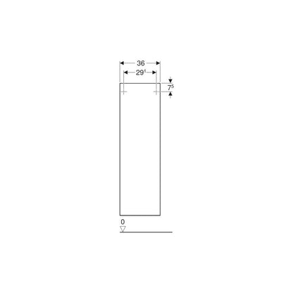 Geberit Smyle Square High Wall Cabinet Walnut 1 Door 36 cm